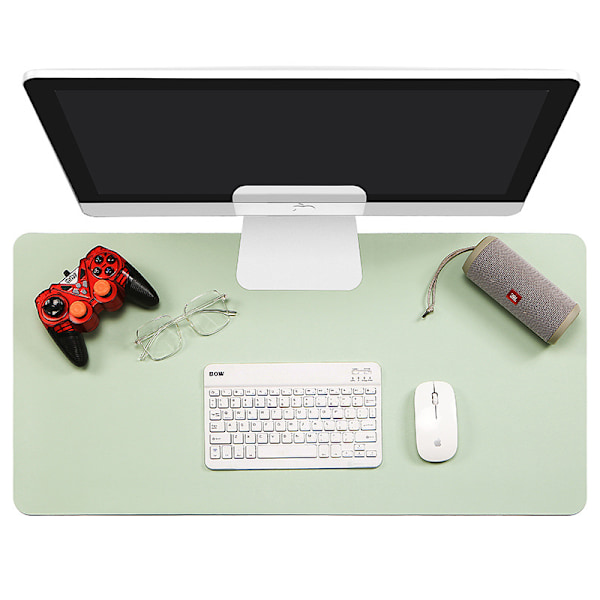 Skrivbordsunderlägg Halkskyddande Musmatta Vattentät PU-Läder, Lätt att Rengöra Laptop Skrivbordsunderlägg för Kontorsarbete/Hem 100*50Cm Matcha Green