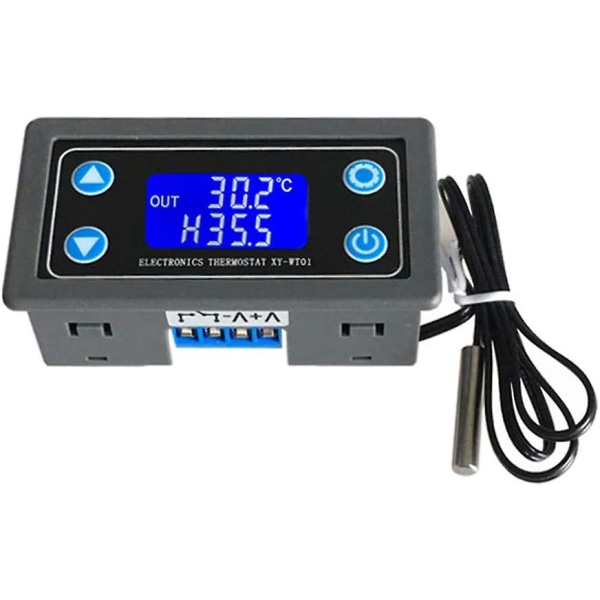 Digital temperaturkontroll 12v 24v LCD-skärm Digital termostat Temperaturkontrollmodul med hög precision Kylning och uppvärmning Automatisk brytare