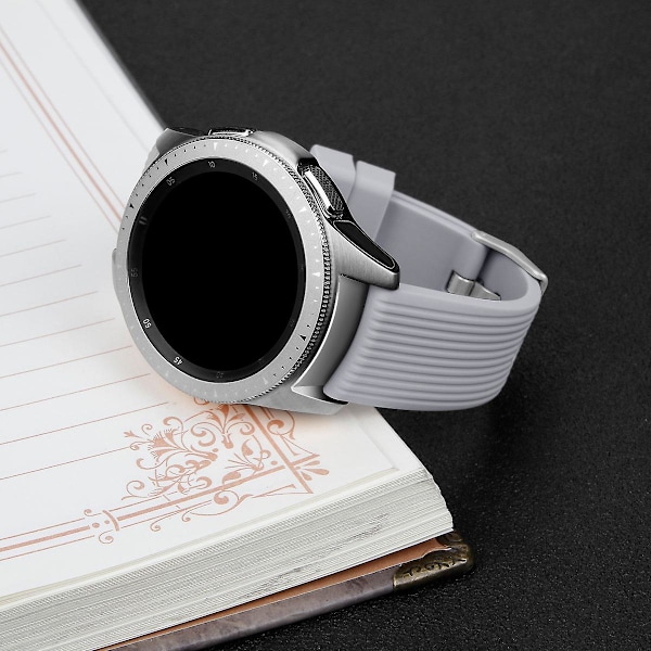 L Størrelse 20mm Rem til Samsung Galaxy Watch Active / Watch6 / Watch5 / Watch4 Silikone Rem Grey