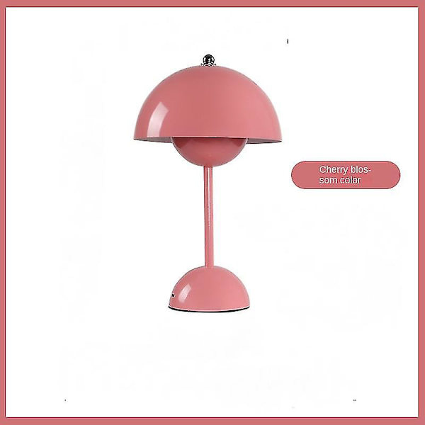 Pöytälamppu, silmiä säästävä LED-kukkaruukkupöytälamppu, kannettava kouluun Pink