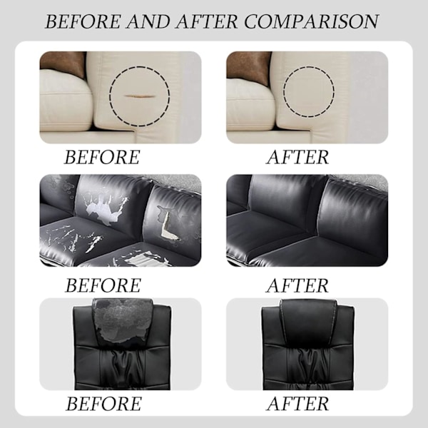 Reparationstejp, självhäftande sofflapp, vattentät, slitstark, beige (3*60 tum)