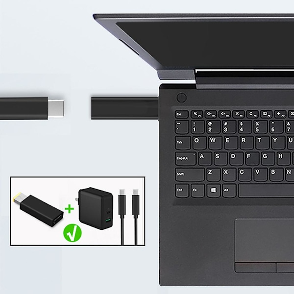 Typ-C hona till rektangulär hane USB PD-strömadapter för DC-strömadapterkonverter