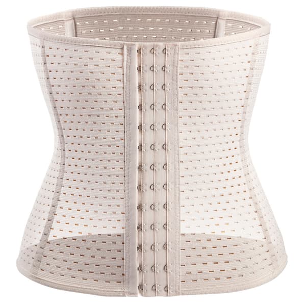 Elastisk magebelte, 4 spiler og 3 sett hekter, kroppsforming etter fødsel, beige M