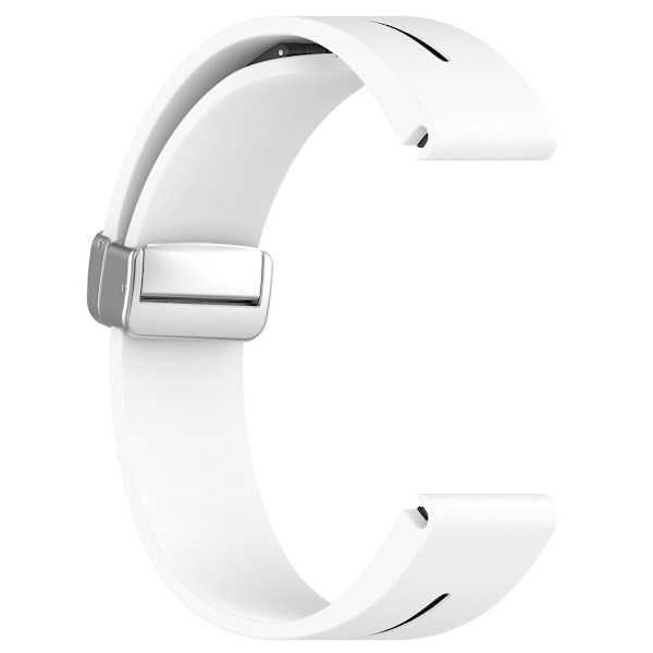 20mm kaksivärinen silikoninen magneettinen hopea solki ranneke Samsung Galaxy Watch 6/6 Classic/5/4 White Black