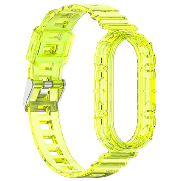Passer til Xiaomi Mi Band 8 Integrert Transparent Rem Transparent Yellow