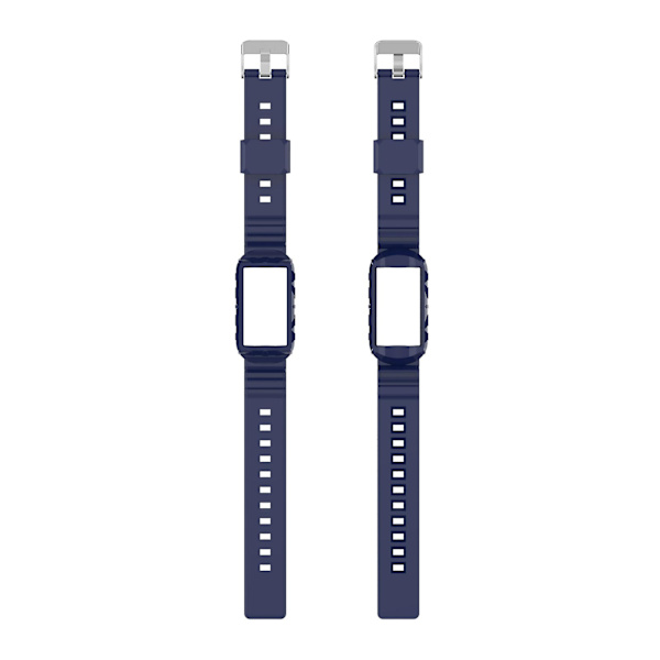 Silikone One Body Armor Urrem til Fitbit Charge 4 Navy Blue