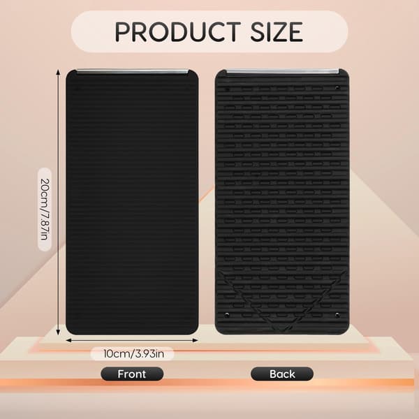 Bærbar foldbar silikone telefonholder, frit formbar (sort)