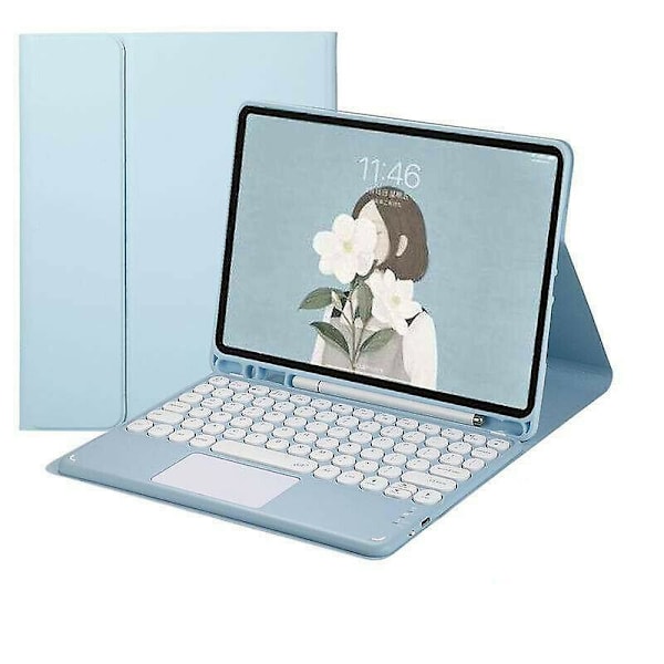 Bluetooth tangentbord med case för Ipad Air 4 10,9 " Blue