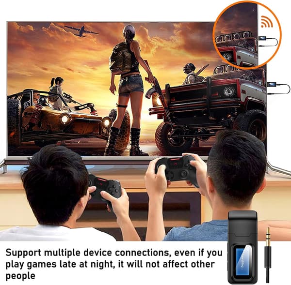 Bluetooth-mottaker 3-i-1 Bluetooth 5.0-sender med LCD-skjerm, 3,5 mm Aux-kontakt