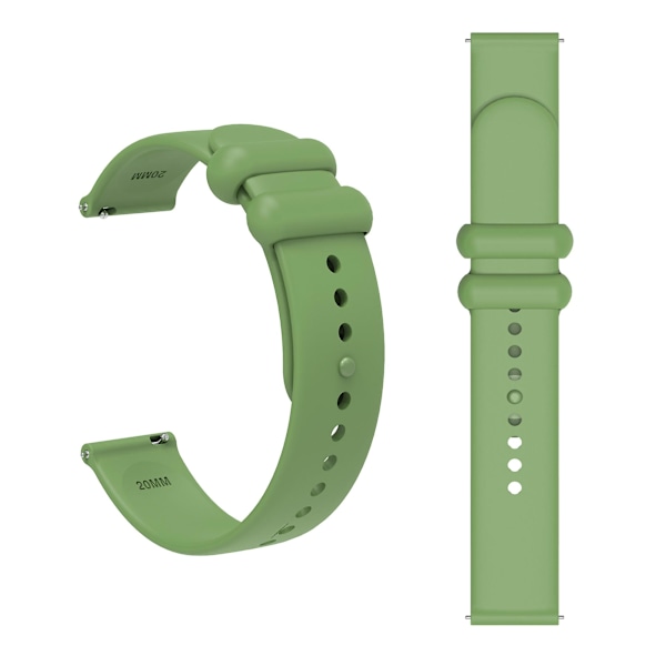 20mm knappelås silikonrem armbåndsurrem for Garmin Vivomove 3 / Garminmove 3 Army Green