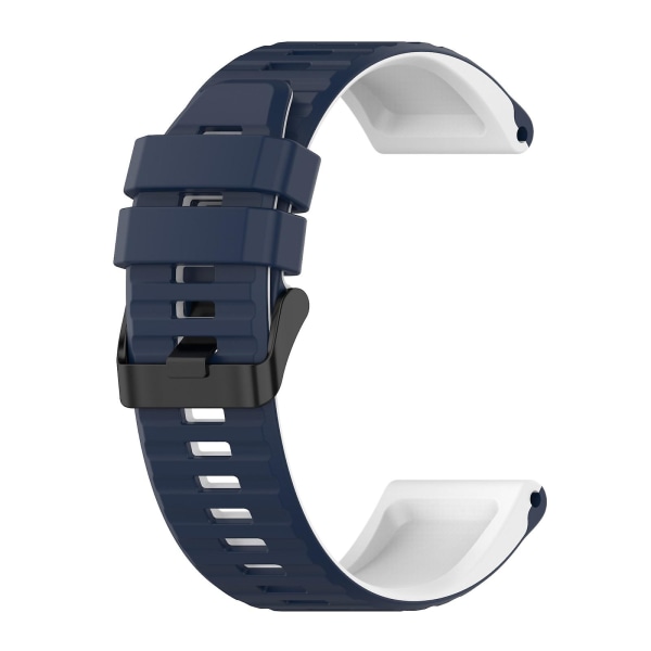 Silikoniranneke Garmin Fenix ​​7:lle 22mm Midnight Blue White