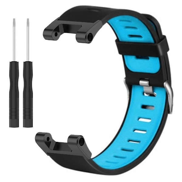 Silikone urrem dobbelt farve udskiftningsrem til Huami Amazfit T-rex / T-rex Pro Black Blue