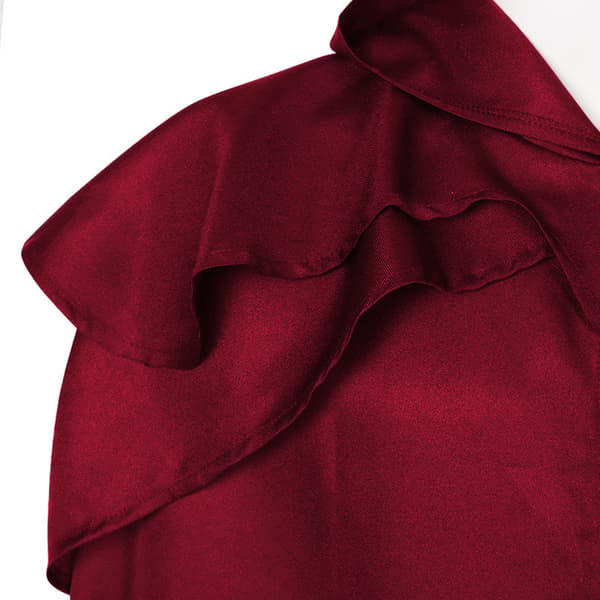 Hettekåpe Kappe Solid Lang Kappe Roll Cosplay Red S