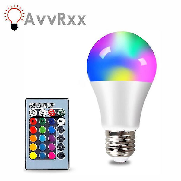 E27 Led Rgb-lampe Spotlight Bulb Ac 85-265v Bombillas Led 4w 10w 15w Ir-fjernkontroll Led-pære Smart Led Rgbw-lampe Home Decor