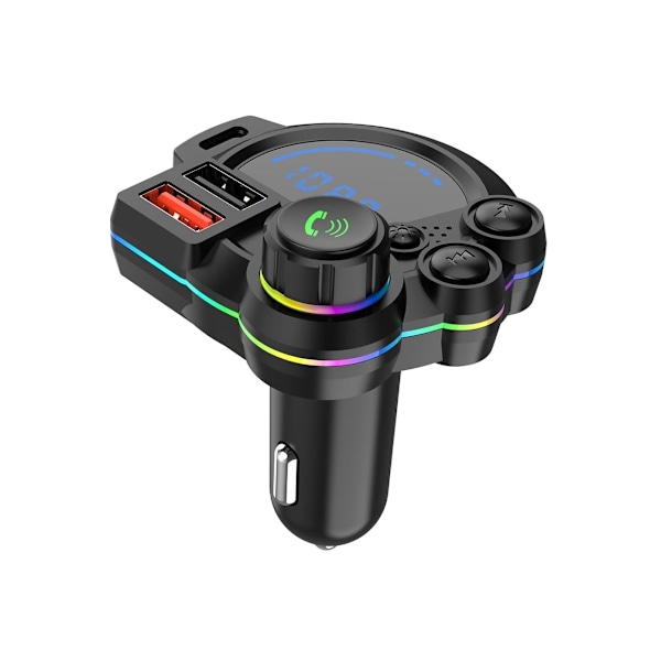Bluetooth 5.3 Qc3.0 Fm Lähetin Ja Pd20W, Tf-kortti Ja Usb-levy, Led-näyttö (Musta)