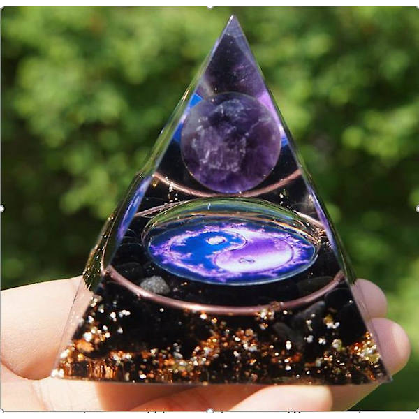 Energy Generator Orgone Pyramid Ametist Peridot Healing Natural Crystal Reiki Chakra Generator Orgonite 4
