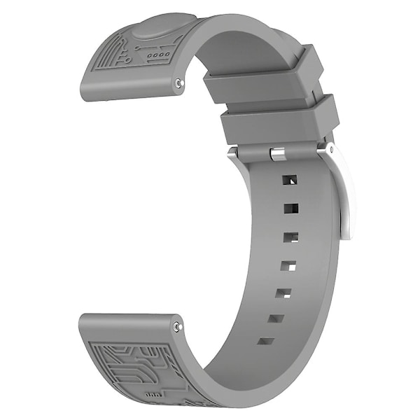 Yleiskäyttöinen 20 mm:n pehmeä silikoniranneke Samsung Galaxy Watch6 44mm / Huawei Watch GT 3 42mm / Garmin vivoactive 5 -kelloihin Grey
