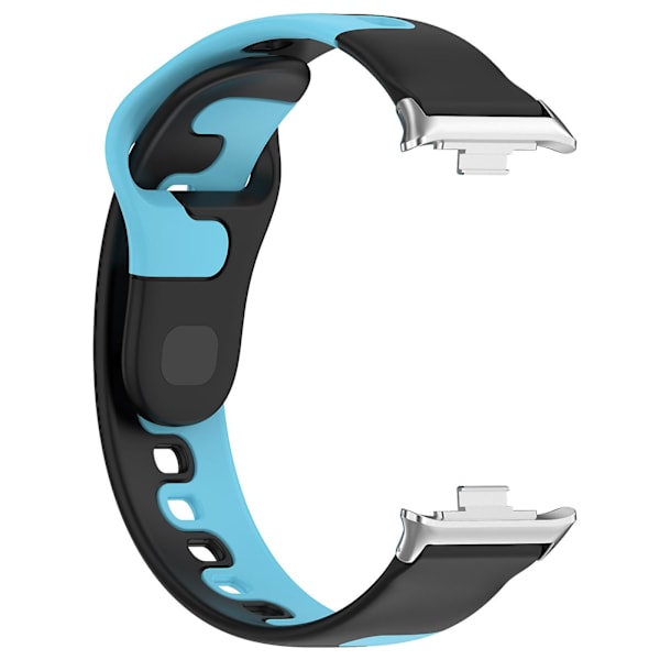 Silikoneurrem til Xiaomi Smart Band 8 Pro, dobbelt farve udskiftningsurrem Black Blue
