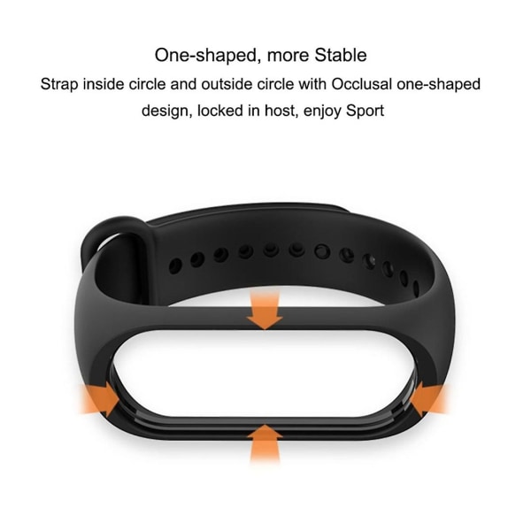 Pure Color Soft Tpu-klokkeremmer for Xiaomi Mi Band 4