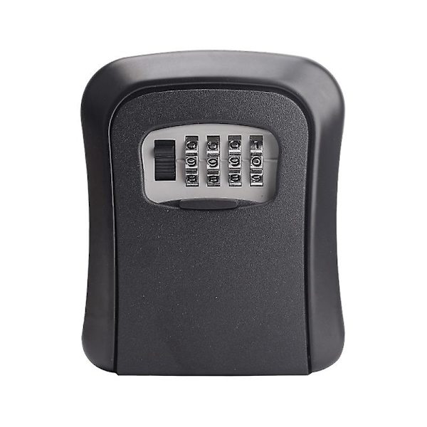 Key Lock Box 4 Position Kombination Vægmonteret Nøgle Sikker Sikker Opbevaringsboks black