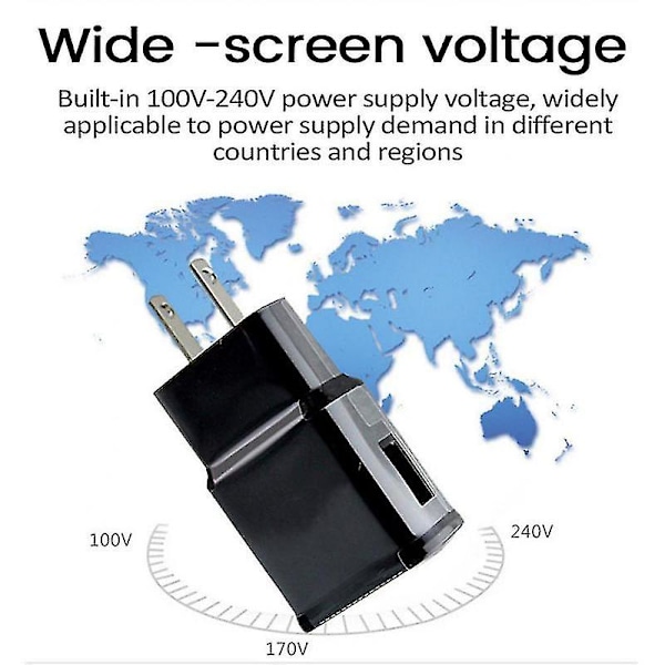 1kpl seinälaturi 5v/1a 1 portti kannettava power Universal USB lataus Us/eu-pistoke matkasovitin puhelimen laturi iPhonelle 05 1A US white