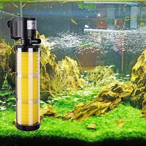 Fisketankfilter 3-i-1 filtertilbehør Akvatiske kjæledyrrekvisita E