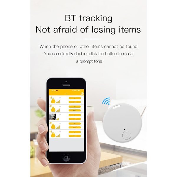 Kadonneen esineen paikantamislaite Pyöreä Bluetooth 5.2 Kaksisuuntainen hälytys Älykäs sijainninmääritys Värikäs