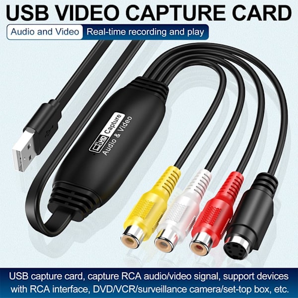 Usb-videokamera, ajurivapaa Av-signaalin tallennustietojen kerääjä, 1080Pwin-järjestelmälle, Windows, Mac Os, Linux, Obs/Potplayer/Quicktime/Xsplit jne.