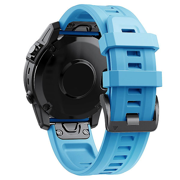 KLB-LWGJ-001 För Garmin Fenix 7 / 7 Pro Remband Ersättning QuickFit 22mm Silikon Armband Sky Blue