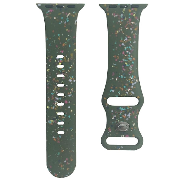 Klockarmband för Apple Watch Series 9 8 7 41mm/SE (2023) SE (2022) 6 5 4 SE 40mm/3 2 1 38mm, 8-spänne Green C Apple Watch Series 9 4