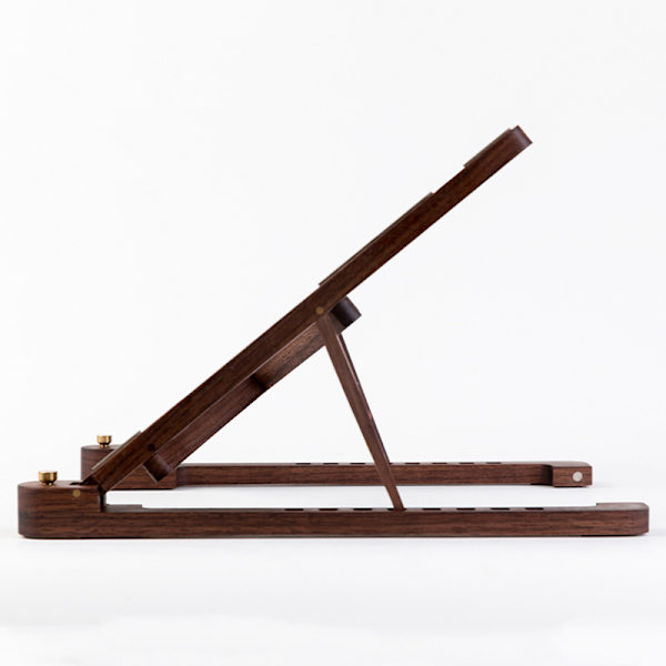 Træ Laptop Stand Foldbar 8 Niveauer Højde Justerbar Bærbar Notebook Holder Computer Support til MacBook Air Pro 11-17 brown