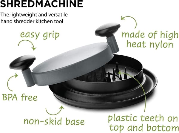 Kylling Shredder Maskine, til Pulled Pork Rødt Oksekød og Kylling (Sort)