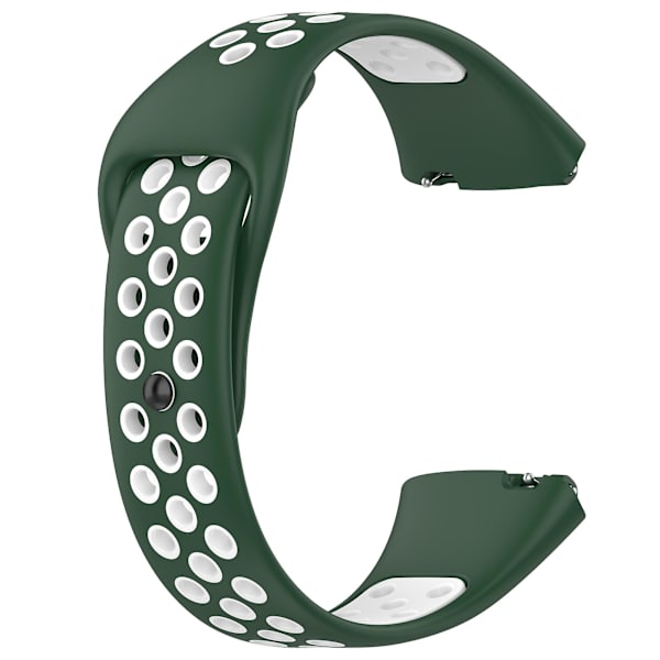 Til Xiaomi Redmi Watch 3 Lite / Watch 3 Active Bicolor Watch Bands Silikone Quick Release Udskiftningsurrem Dark Green White