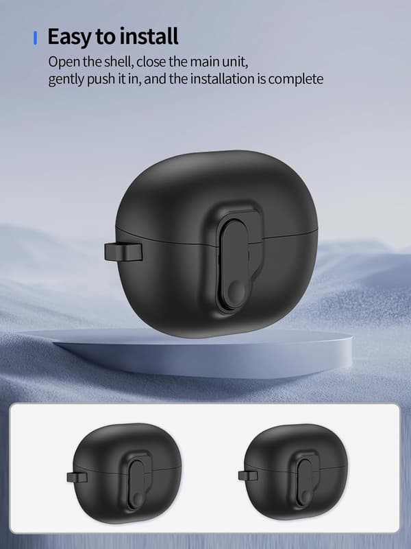 Etui til Huawei Freebuds Pro 3, mykt, støtsikkert heldeksel med snor (grå) Gray