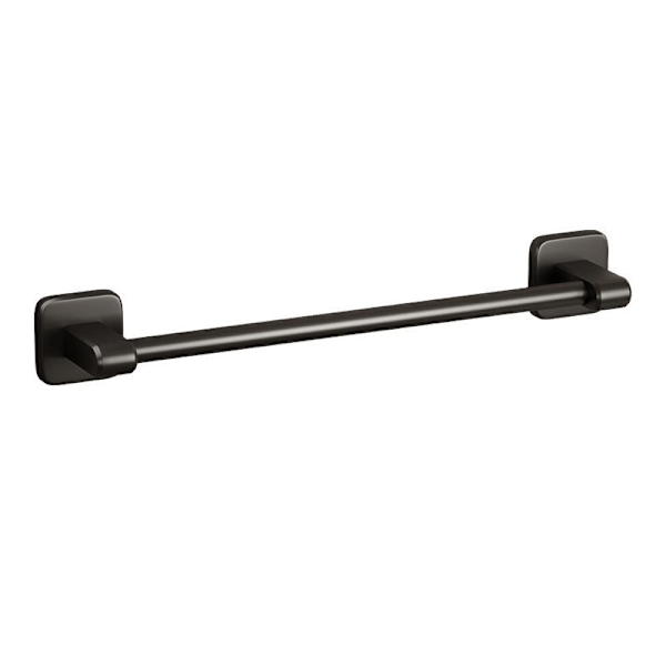 Yksittäinen tanko, musta, poraamaton seinään kiinnitettävä pyyheteline (50cm)