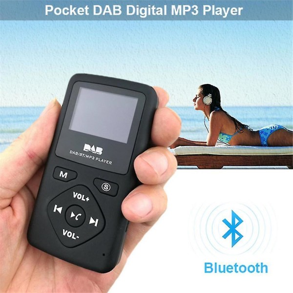 Bærbar Pocket Dab Radio Digital Bluetooth Mp3-spiller For Fotturer Gange Løpe Sport|radio