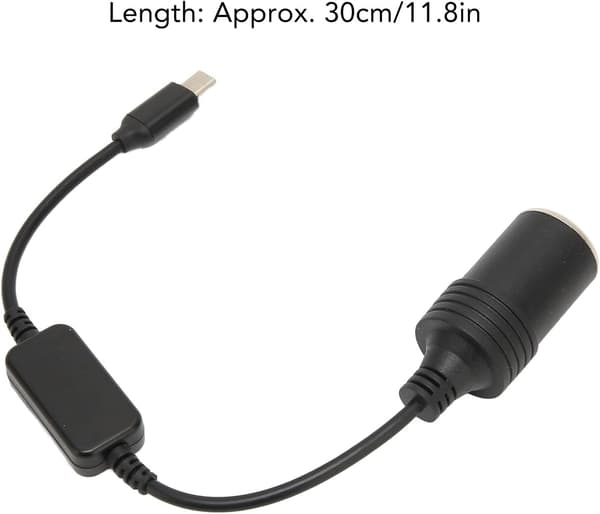 5V USB C-port til 12V bilcigarettænderstik hun