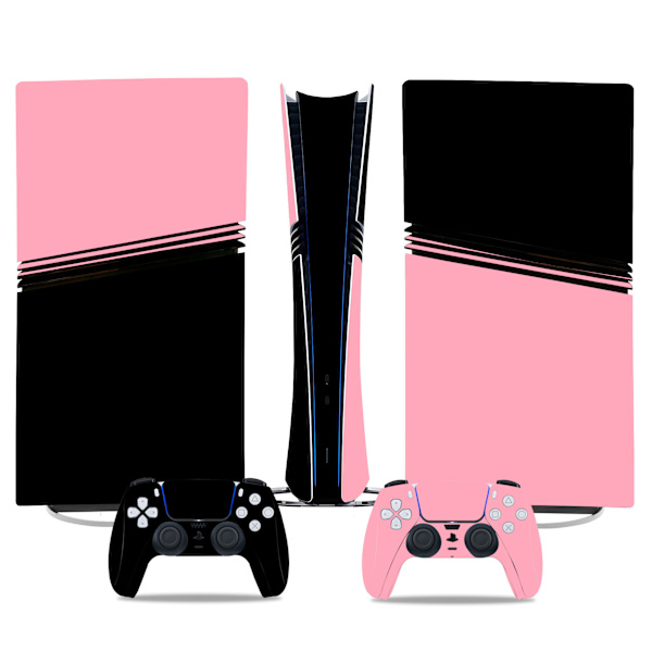 Cover til PS5 Pro Digital Version (kompatibel, pink og sort)