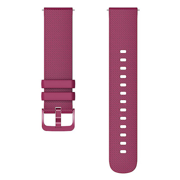 18mm ruudullinen silikonihihna Garmin Venu 3s / Forerunner 265s -kellolle Fuchsia