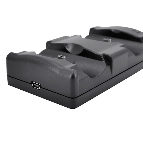 Kaksoislaturi USB-kaksoislataustehopohjalaturi PS3 Move -ohjaimelle ja mobiilinavigointiin