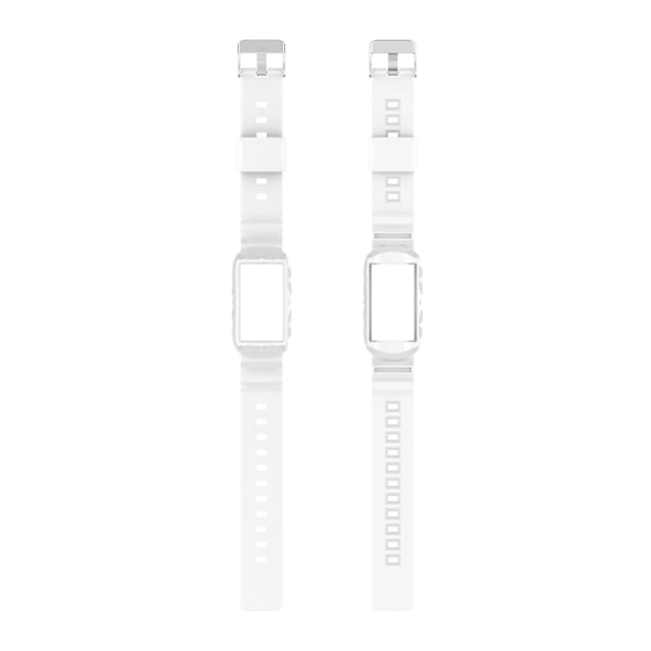 Silikon One Body Armor klockarmband för Fitbit Charge 4 White
