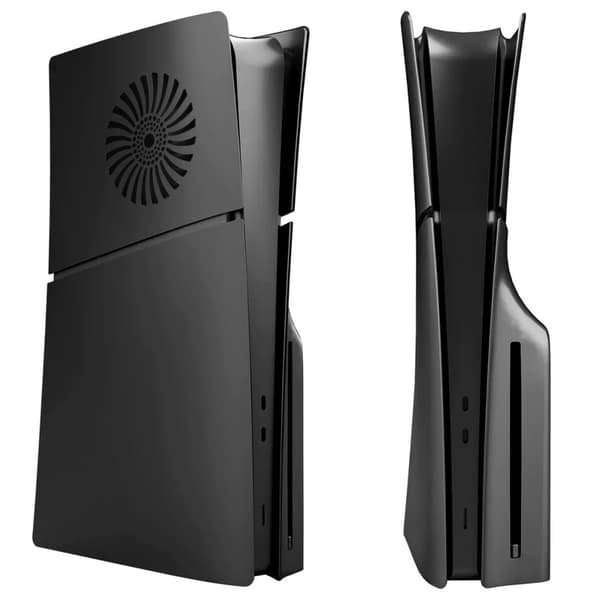 Fodral för Ps5 Slim Cd Drive Version, Frontpaneler Ersättning Med Kylventil (Kompatibel, Svart)