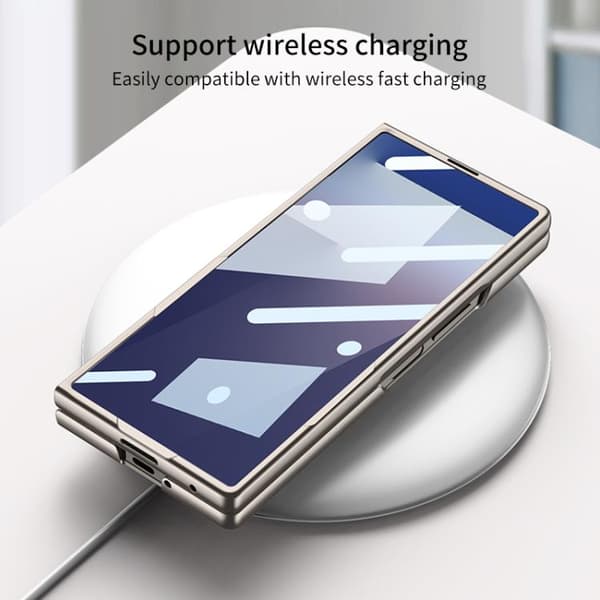 Etui til Samsung Z Fold 7, med silikone håndledsrem PC + hærdet glas Black