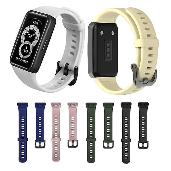 Silikone Rem til Huawei Band 6 White
