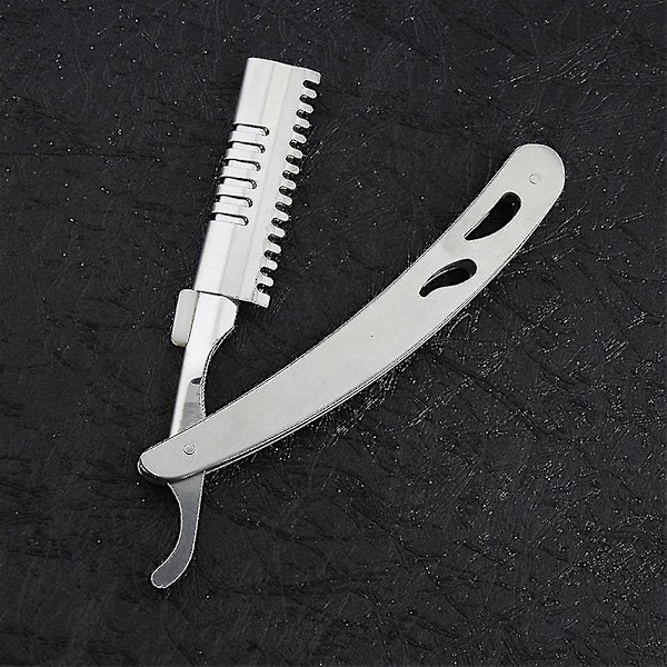 Mænds barberknive Dobbeltblade skægbarbermaskine i rustfrit stål Barberbarberkniv Mand Foldebarberkniv Udskiftelig barberkniv skægskraber