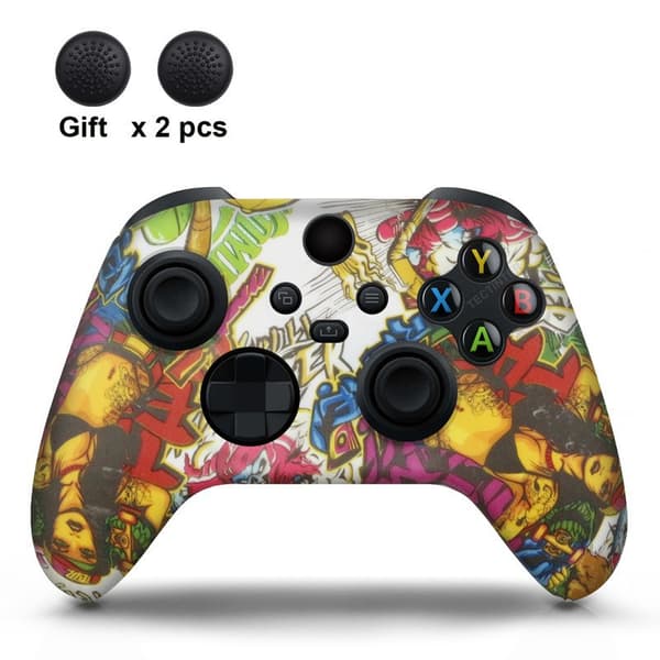 Etui til Xbox Series S/X Controller, Silikone med Knaphætter (13)
