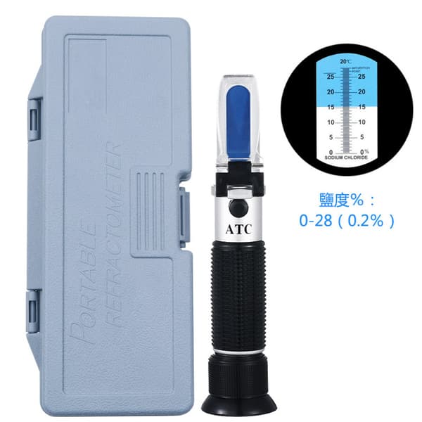Salinometer Refraktometer, 0-28% Saltkoncentrationsmåleinstrument, Håndholdt Salt Tester