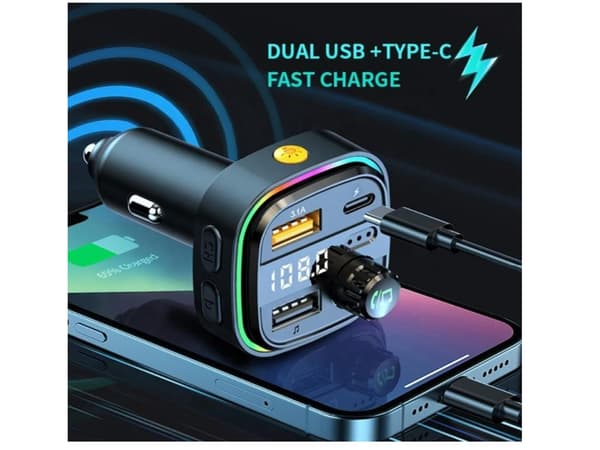 Bluetooth Biladapter FM-sändare DAB-radio
