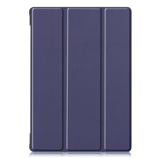 För Lenovo M10 Fhd Rel Tb-x605fc Custer Pattern Pure Color Horizontal Flip Case med treviktshållare/väcknings-/sömnfunktion Dark Blue