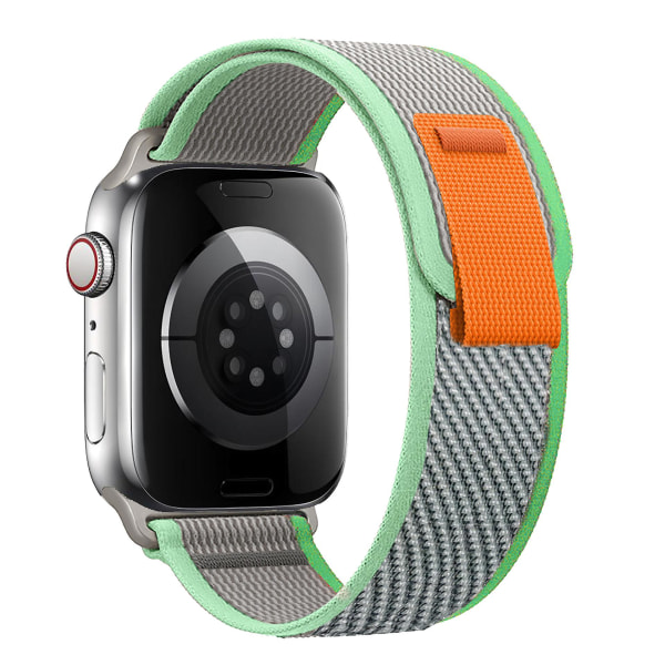 Trail Loop Rem för Apple Watch Band 44mm 40mm 45mm 41mm 42mm 38mm 44 45 Mm Correa Armband Iwatch Series 7 6 3 Se 8 Ultra 49mm 38 40 41mm Green